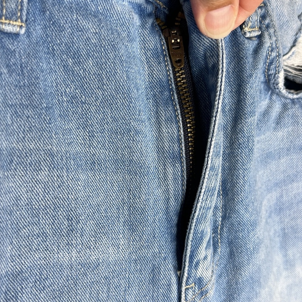 Flying Monkey Super High Rise Rigid Straight Distressed Jeans Size 27 - Picture 6 of 13